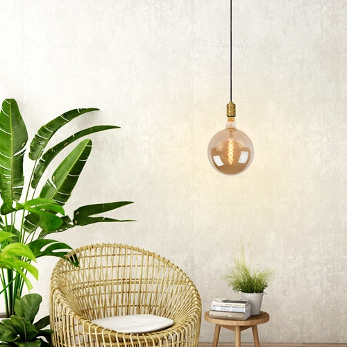 Lucide JOVA - Pendant light - Ø 12 cm - 1xE27 - Matt Gold / Brass - atmosphere 1